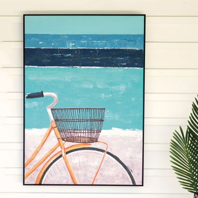 Bicycle Oil Painting Framed Wall Decor