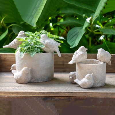 Bird Family Planter Pot