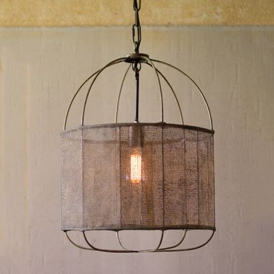 Birdcage Drum Pendant Light With Shade