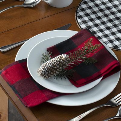 Black and Red Classic Buffalo Check Napkins Set of 4
