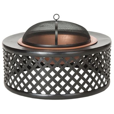 Black Lattice and Copper Fire Pit