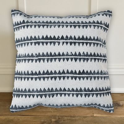 Block Print Sawtooth Stripe Accent Pillow