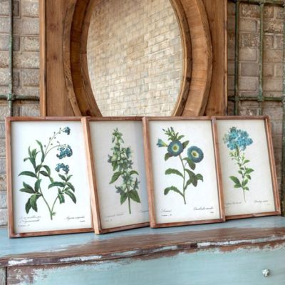 Blue Hue Botanical Prints Set of 4