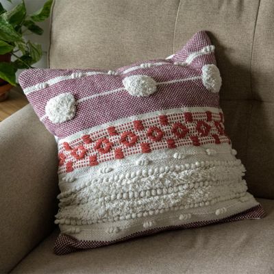 Boho Chic Handwoven Textured Accent Pillow