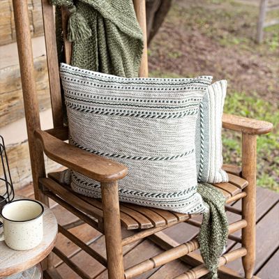 Boho Chic Stripes Outdoor Accent Pillow