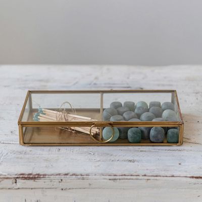 Brass Framed Glass Display Box