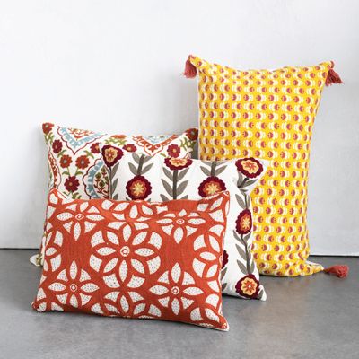Bright Accents Embroidered Accent Pillow