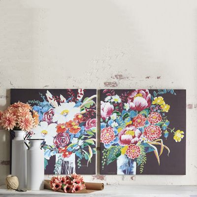 Bright Bold Bouquet Wall Art Set of 2