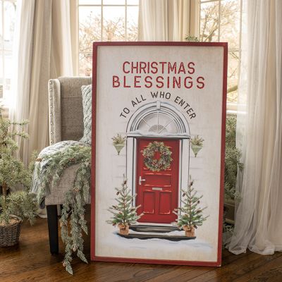 Bright Christmas Blessings Framed Wall Sign