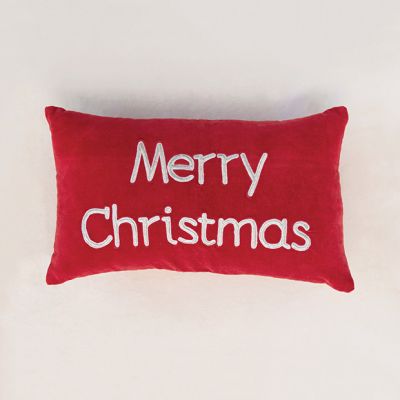 Bright Merry Christmas Velvet Lumbar Pillow