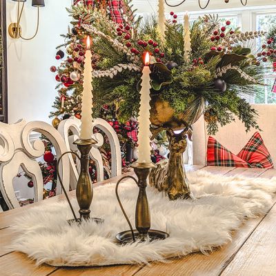 Bronze Candlestick With Arched Handle Set of 2
