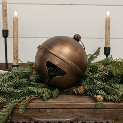 Bronze Metal Sleigh Bell Decor