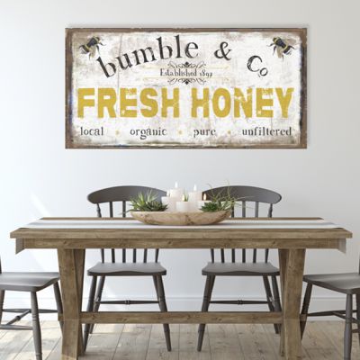 Bumble & Co Fresh Honey Canvas Wall Sign