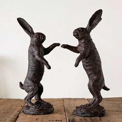 Bunnies At Play Statues Set of 2