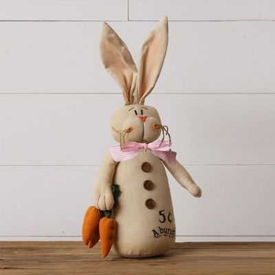 Bunny Toting Carrots Tabletop Decor