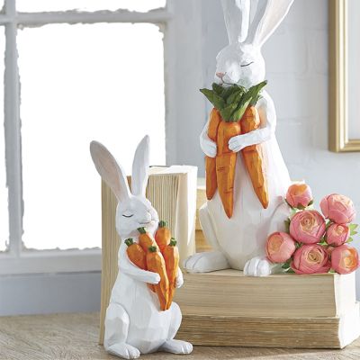 Bunny With Carrot Bundle Figurine