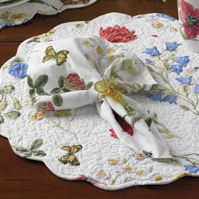 Butterfly Floral Cloth Napkin