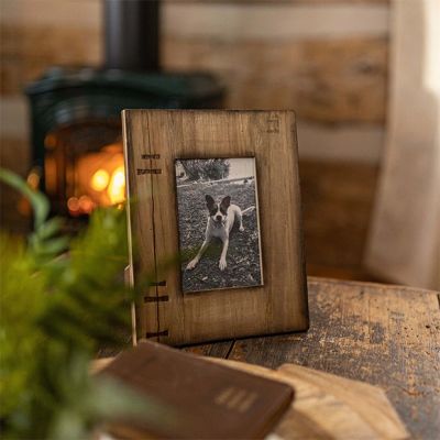 Butterfly Joint Rustic Wood Photo Frame Set of 2