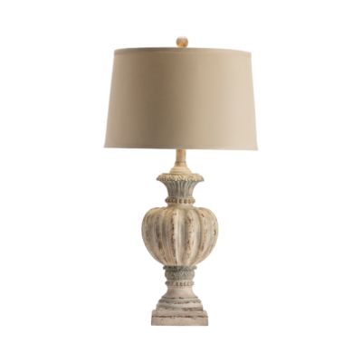 Urn Lamp With Linen Shade