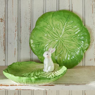 Cabbage Bunny Ceramic Platter