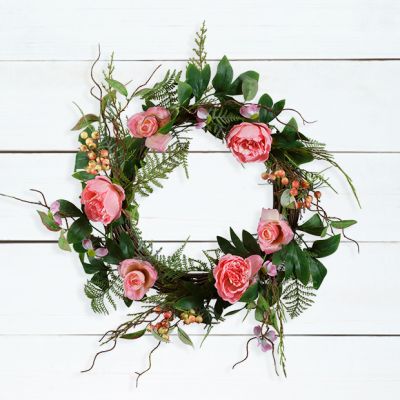 Cabbage Rose Decorative Wreath
