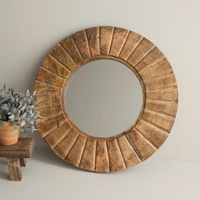 Carved Classics Framed Round Wall Mirror