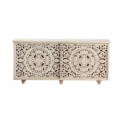 Carved Elegance Sliding Door Sideboard