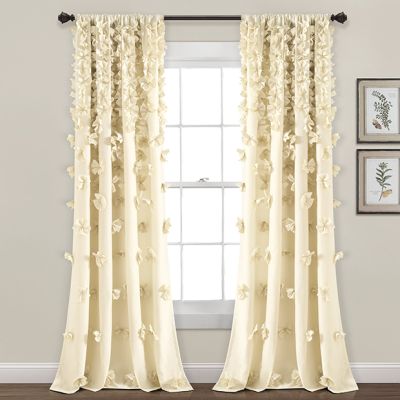 Cascading Bows Curtain Panel Buttercream