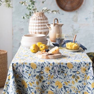 Cascading Florals Cotton Tablecloth