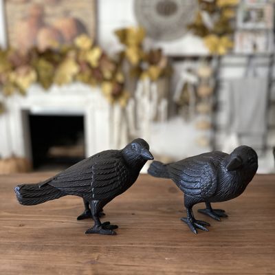 Cast Iron Crow- Head Looking To Side