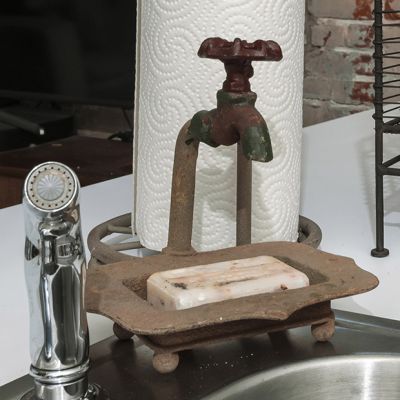 Cast Iron Faucet Soap Holder