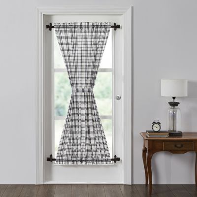 Casual Country Plaid Door Panel Curtain