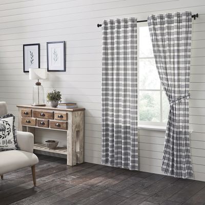 Casual Farmhouse Plaid Curtain Panel Set of 2