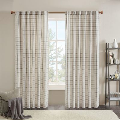 Casual Plaid Curtain Panel Set of 2 50x84
