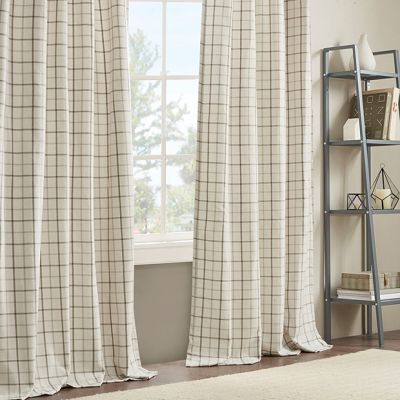 Casual Plaid Curtain Panel Set of 2 50x95