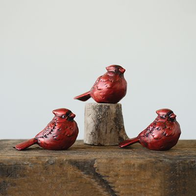 Ceramic Cardinals Set of 3