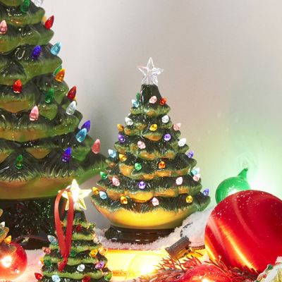 Ceramic Christmas Tree With Multicolored Lights