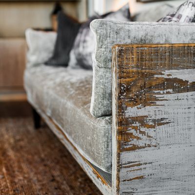 Champagne Wishes Modern Farmhouse Upholstered Sofa