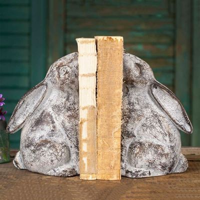 Charming Accents Cast Iron Bunny Bookends