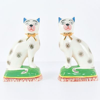 Charming Cat Tabletop Figurines Set of 2