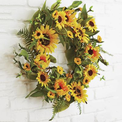 Cheerful Farmhouse Sunflower Wreath