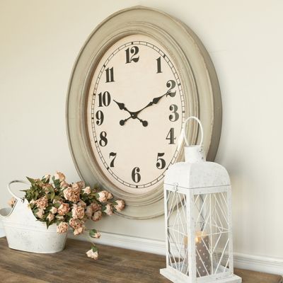 Chic Cottage Oval Wall Clock