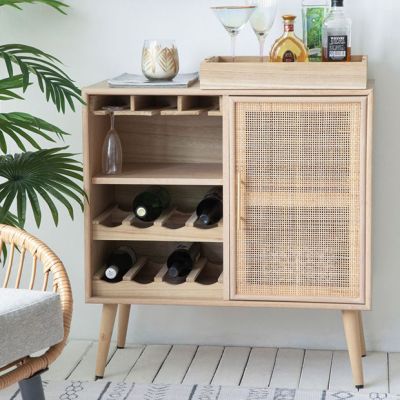 Chic Farmhouse Wooden Wine Cabinet