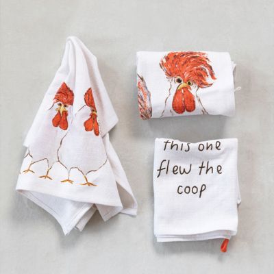 Chicken Saying Tea Towel Set of 3
