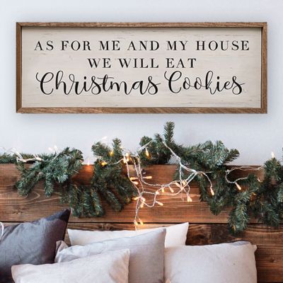 Christmas Cookies Whitewash Framed Sign