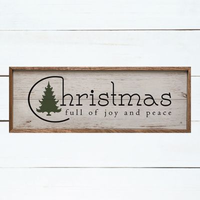 Christmas Pine Tree Whitewash Holiday Sign