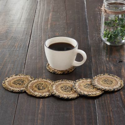 Classic Country Braided Jute Coaster Set of 4