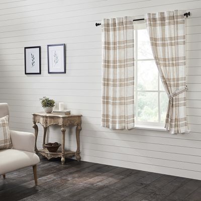 Classic Country Wheat Plaid Short Panel Set 36x63