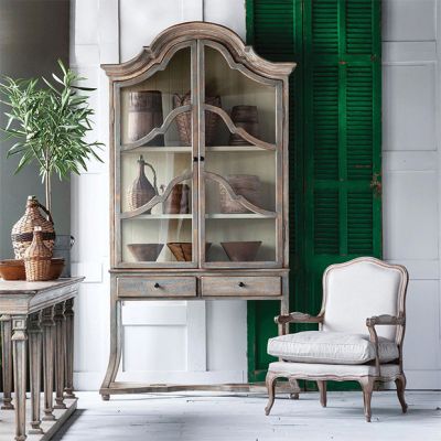 Classic Elegance Farmhouse Curio Cabinet