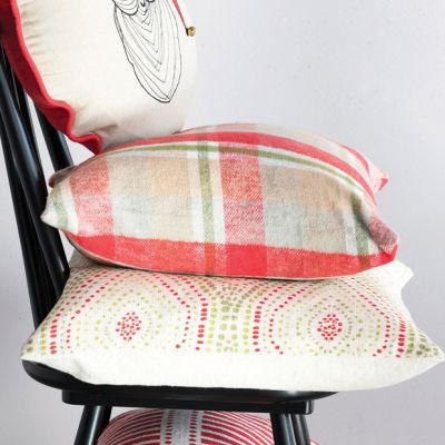 Classic Holiday Plaid Flannel Throw Pillow